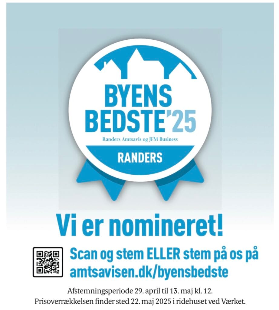 Byens Bedste 2025 Randers nomineringsbadge